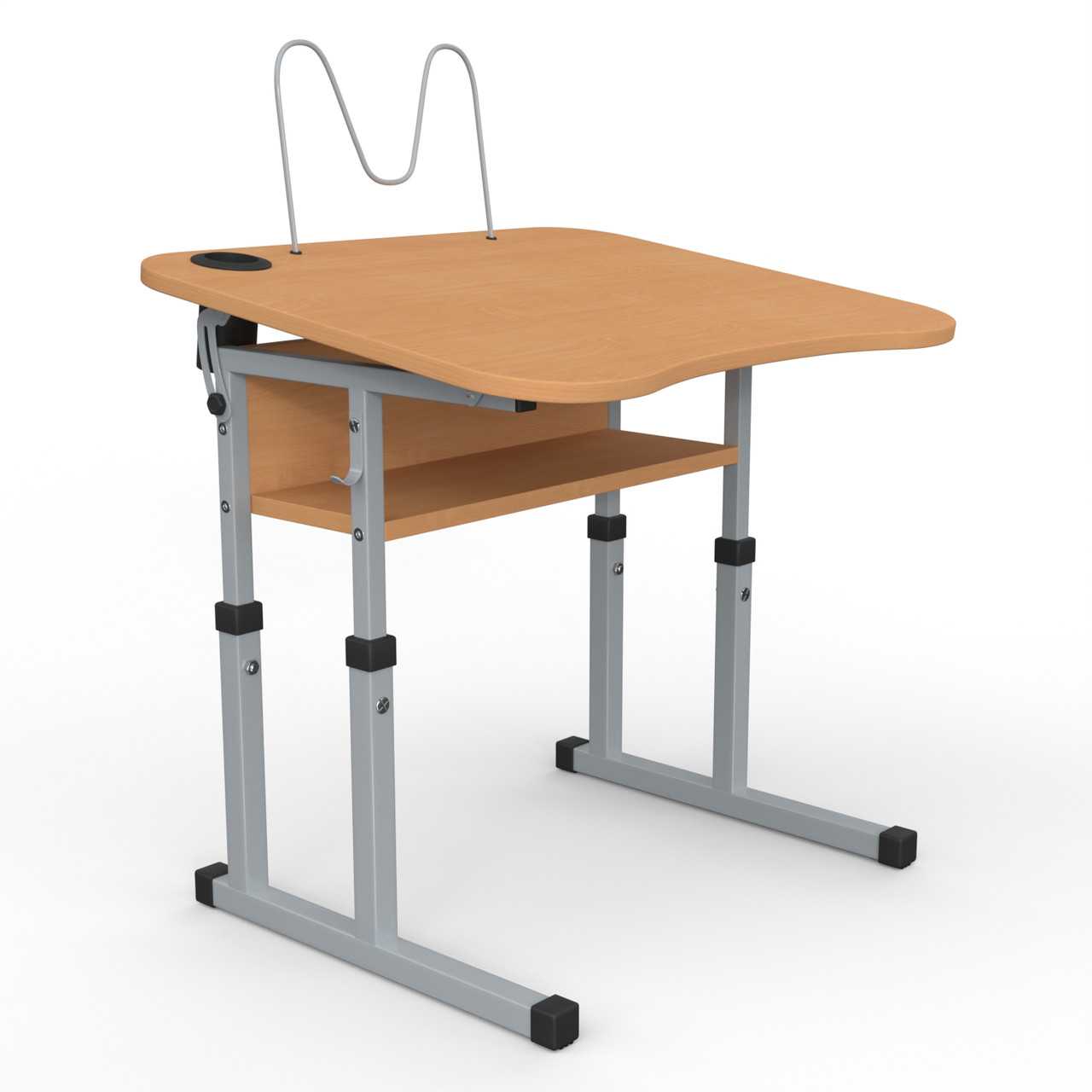 Парта Школяр з регульованим нахилом 3-6 зр. гр. p з вирізом під учня 600х500, фото 1