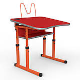 Парта Школяр з регульованим нахилом 3-6 зр. гр. p з вирізом під учня 700х500, фото 2
