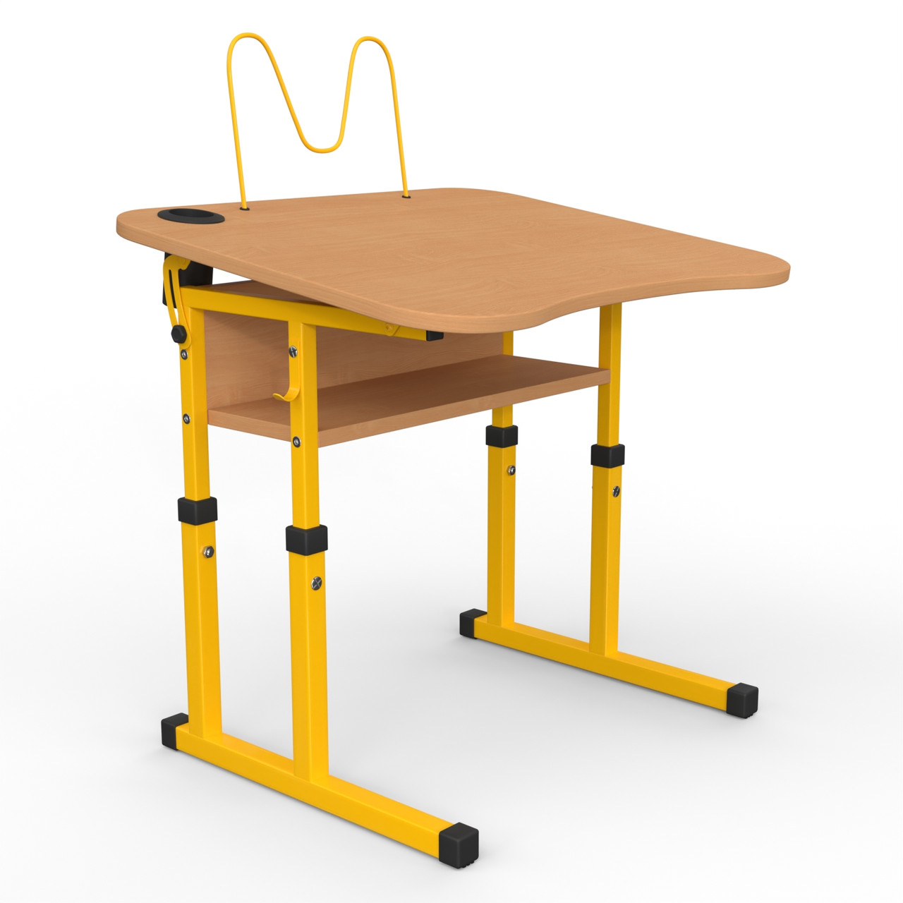 Парта Школяр з регульованим нахилом 3-6 зр. гр. p з вирізом під учня 700х500, фото 1