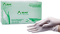 Перчатки латексные пудра Igar XS,S,M,L 100шт.