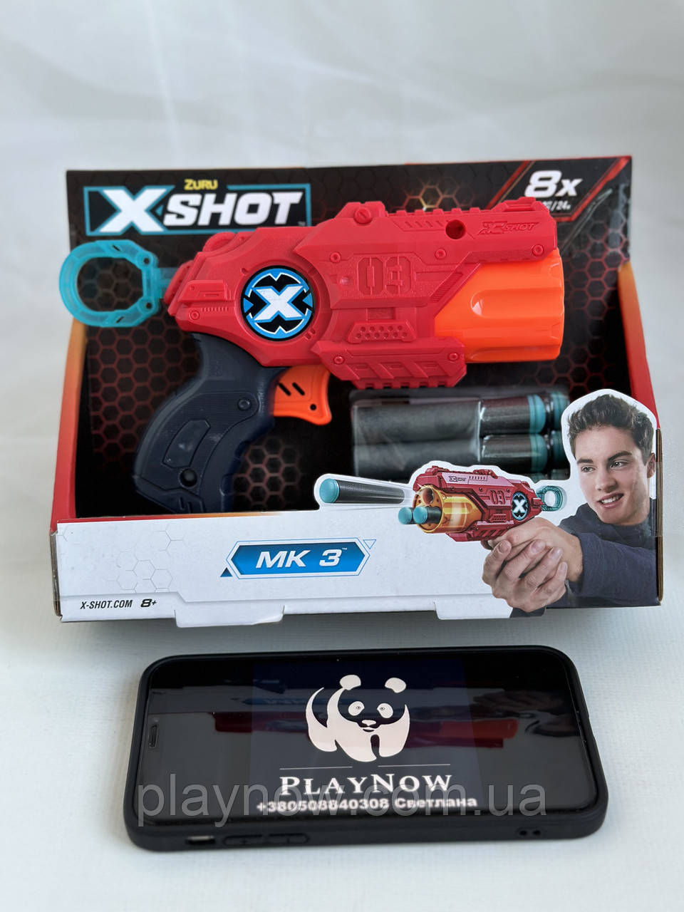 Топ Цена! Бластер X-Shot Red Excel Mk 3 Детское оружие, пистолет с патронами, бластер