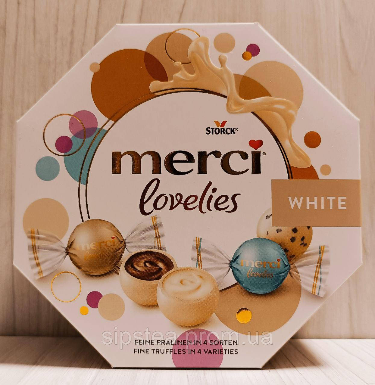 Цукерки в коробках білі Мерсі Merci white 185 гр