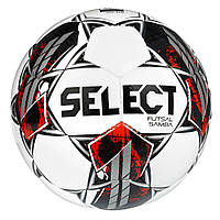 Футзальний м'яч Select Futsal Samba v22 біло-сріблястий Уні 4