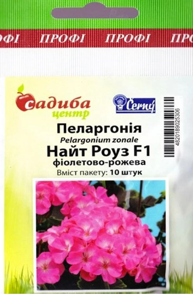 Пеларгонія Найт Роуз F1 (фіолетово-рожева), 10 шт