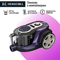 Пылесос контейнерный Henschll XN19-88 колбовый 4L без мешка (3000Вт) Мощный 4 цвета