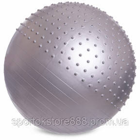 М'яч для фітнесу фітбол напівмасажний Zelart FI-4437-85 85 см кольору в асортименті