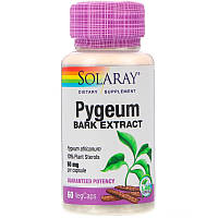 Пиджеум африканская слива Pygeum Africanum Solaray экстракт 50 мг 60 капсул