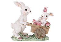 Статуэтка декоративная Кролики с тюльпанами 13х6х12 см 1K07-479_VER