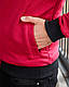 Трикотажний чоловічий бомбер на кнопках бордовий, фото 3