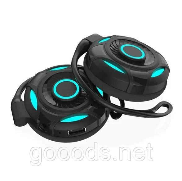 Накладні бездротові навушники S660 Bluetooth з завушиною Чорні, фото 1