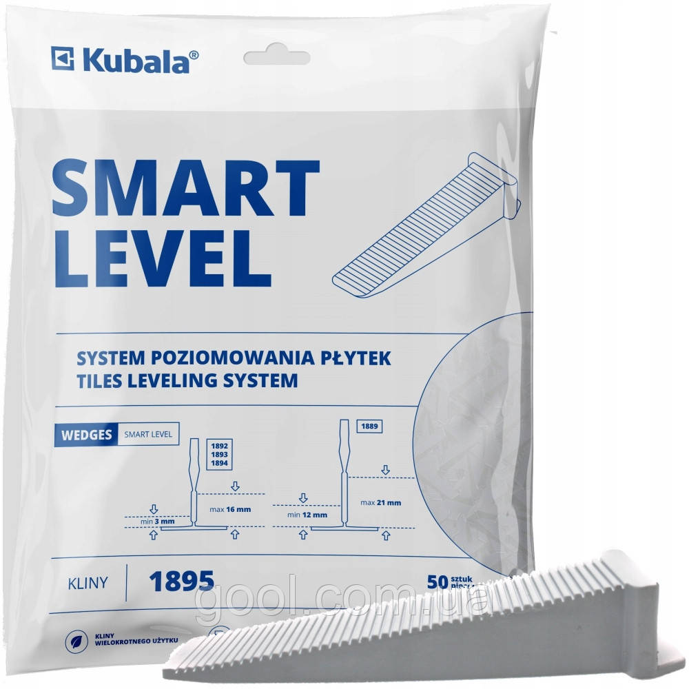 СВП клин Kubala1895 для плитки Smart Level упаковка 50 штук (Польща)