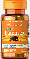 Лютеин для зрения с зеаксантином Lutein with Zeaxanthin Puritan's Pride 20 мг 30 капсул (32030)