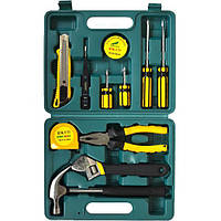Универсальный набор инструмента в кейсе для дома 12 предметов отвертки, плоскогубцы, молоток, нож, рулетка тд.