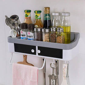 Підвісна ящиками та гачками та рушником утримувачем для ванної, кухні 42х12,5х15,5 см