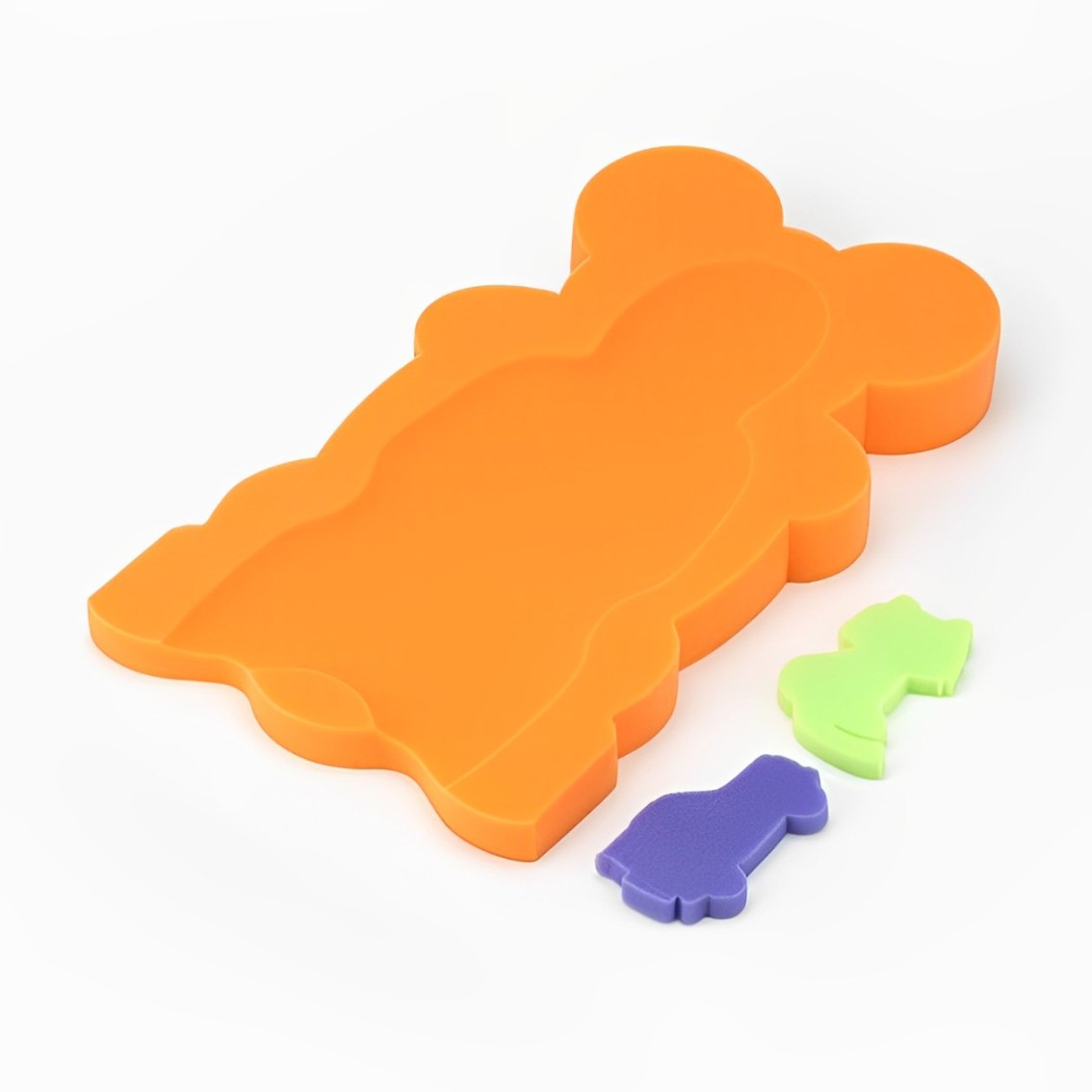 Поролонова вкладка Adik Maxi в дитячу ванну з анатомічною виїмкою Mumlove Помаранчевий, фото 1