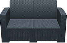 Диван, софа ротанг Dark Grey (Monaco Lounge Sofa), арт. 832, фото 5