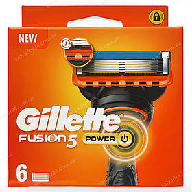 Gillette Fusion Power 6 шт. в упаковці змінні касети для гоління