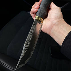 Ніж «Компас жаху» (ламінат) ручної роботи сталь Х12, 40х13 Gorillas BBQ KN165