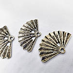 Міні декор Віяло срібло, фото 2