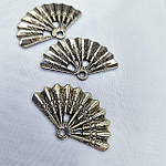 Міні декор Віяло срібло, фото 3