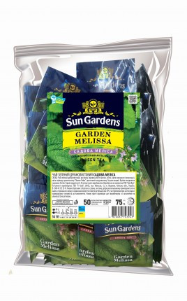 Чай зелений Sun Gardens Garden Melissa з мелісою і м'ятою 40 пакетиків, фото 1