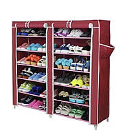 Тканный шкаф полка стеллаж для хранения обуви Shoe Cabinet 2712 (118*30*120)