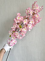 Штучна сакура. Гілка штучної сакури з листочками (1 метр, ніжно-рожева), фото 5