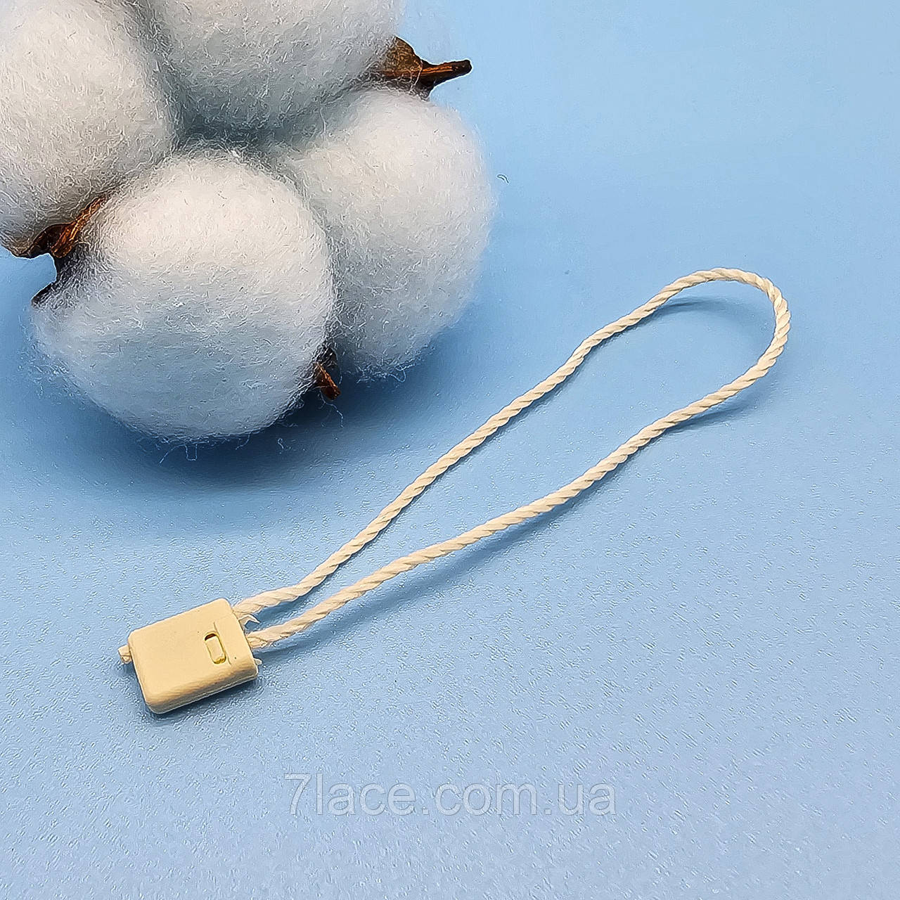 Пломба для бірок, біркотримач / колір кремовий / замовлення від 1 упаковки (50 штук), фото 1