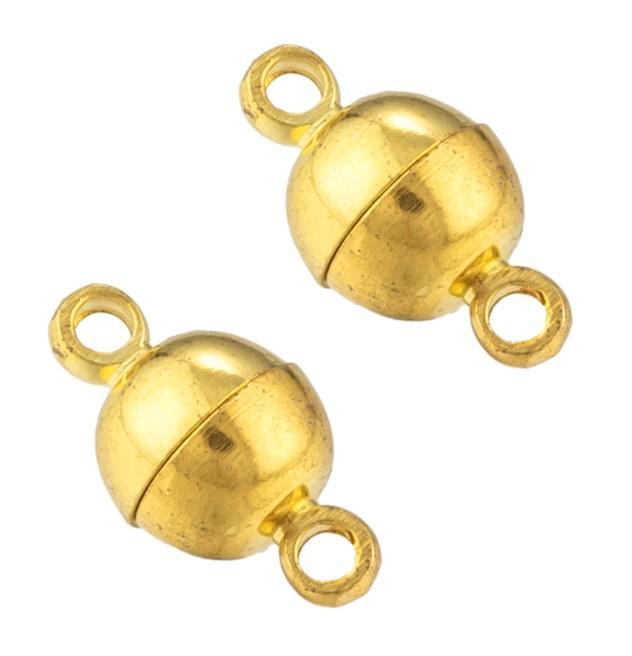 Застібка Магнітна 2 шт 11.5х6мм Латунь Колір Золото, фото 1