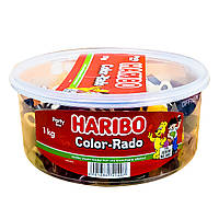Жувальний мармелад , Желейні цукерки Харібо лакриця Haribo Color Rado 1000г, Німеччина