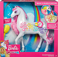 Мерцающий единорог лошадь Барби дримтопия Barbie Dreamtopia Brush 'n Sparkle Unicorn GFH60 оригинал