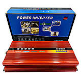 Потужний автомобільний інвертор перетворювач напруги AC/DC AR 4000W 12V Globus + звуковий сигнал, фото 2