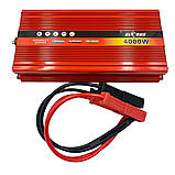 Потужний автомобільний інвертор перетворювач напруги AC/DC AR 4000W 12V Globus + звуковий сигнал, фото 3