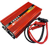 Потужний автомобільний інвертор перетворювач напруги AC/DC AR 4000W 12V Globus + звуковий сигнал, фото 6