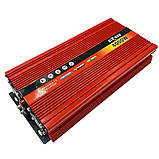 Потужний автомобільний інвертор перетворювач напруги AC/DC AR 4000W 12V Globus + звуковий сигнал, фото 7