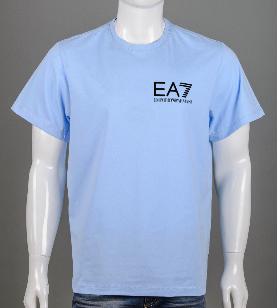 Футболка супер-батал EA7 Armani 2155сб (Уп.2шт 5XL,6XL), Блакитний, фото 1