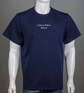 Футболка супер-батал Calvin Klein Jeans 2303сб (Уп.2шт 5XL,6XL), Темно-синій