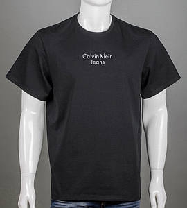 Футболка супер-батал Calvin Klein Jeans 2303сб (Уп.2шт 5XL,6XL), Чорний