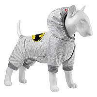 Комбинезон для собак WAUDOG Clothes Бэтмен лого Софтшелл XS25 B 32-36 см С 22-25 см