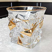 Набор низких стаканов с золотыми гранями "Фрости ВИП", 6шт, 270мл