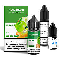 Набор для самозамеса солевой Flavorlab PE 10000 30 мл, 0-50 мг Kiwi Apple (Яблоко киви)-ЛВР
