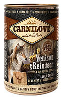 Влажный корм для собак Carnilove Dog k с северным оленем 400 г (8595602529292) 100133/529292