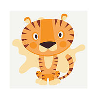 Розмальовка за номерами на полотні Тигреня набір для малювання фарбами для дітей і дорослих MBS018