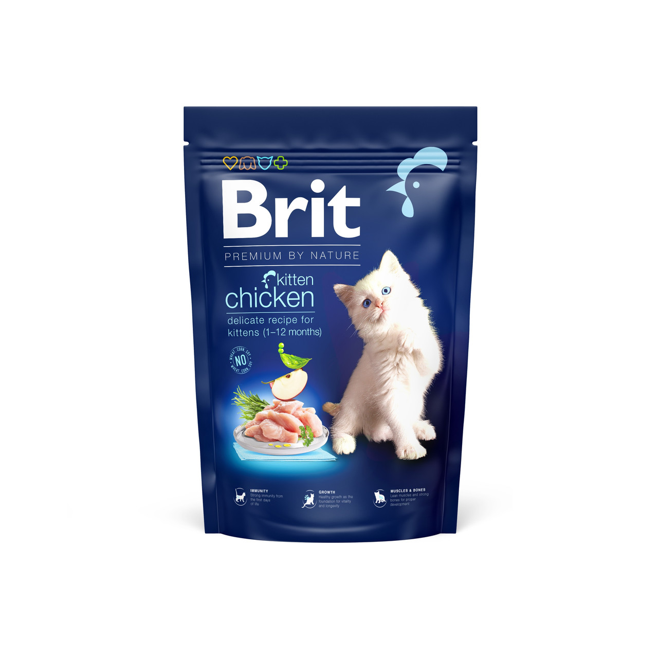 Сухий корм для кошенят Brit Premium by Nature Cat Kitten з куркою 1.5 кг (8595602553112)