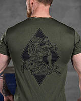Мужская тактическая футболка хаки Sunset Goons, армейская футболка олива coolmax с принтом cd433
