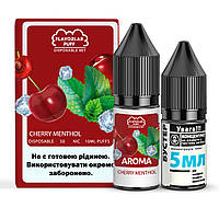 Набор для самозамеса солевой Flavorlab Disposable Puff 10 мл, 0-50 мг Cherry Menthol (Вишневый ментол)-ЛВР