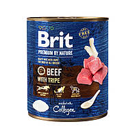 Консервы Brit Premium by Nature Beef with Tripe для собак мясной паштет с говядиной и рубцом 800 г