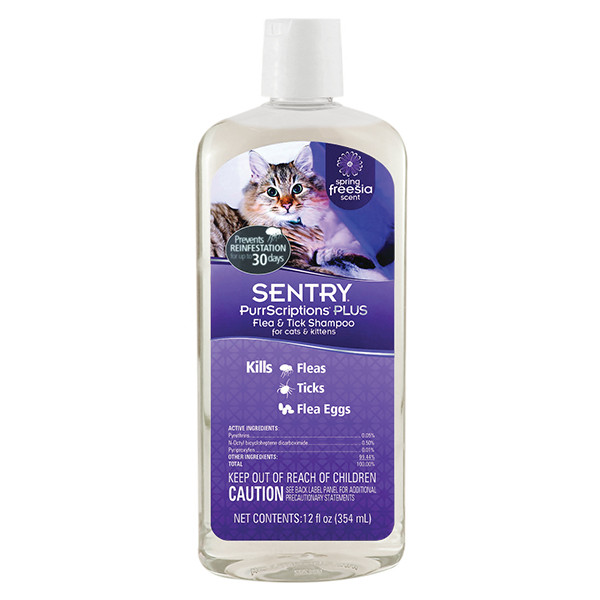 Шампунь проти бліх і кліщів для котів Sentry PurrScriptions Plus Spring Freesia Shampoo 354 мл (73091019732)