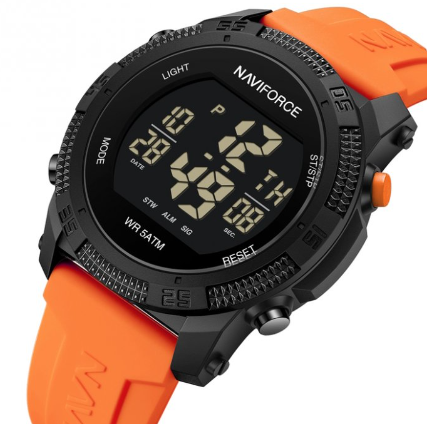 Гарний армійський електронний наручний годинник з секундоміром для військовослужбовців, фото 1