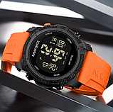 Гарний армійський електронний наручний годинник з секундоміром для військовослужбовців, фото 6